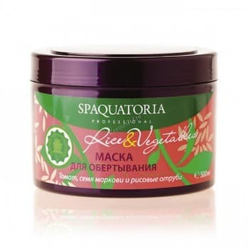 Spaquatoria Rice&Vegetables Body Mask (Маска для обертывания Томат, семя моркови и рисовые отруби)