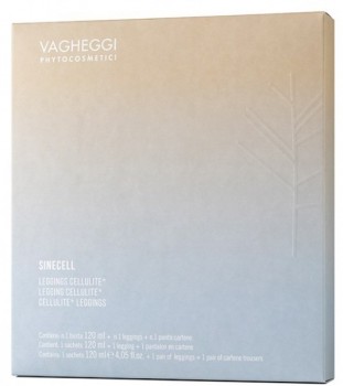 Vagheggi Sinecell Cellulite Leggings (Антицеллюлитное обёртывание леггинсы (леггинсы + пропитка + чехол-брюки п/э)), 1 шт.+120 мл+1 шт