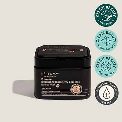 Тканевые маски с идебеноном и ягодным комплексом Premium Idebenone Blackberry Complex Ampoule Mask ( .)