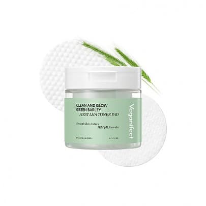 Тонер-пэды Clean and Glow Green Barley First LHA Toner Pad ( )
