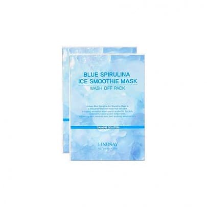 Смываемая маска (увлажняющее + охлаждающее действие) Blue Spirulina Ice Smoothie Mask Wash Off Pack ( *20шт)