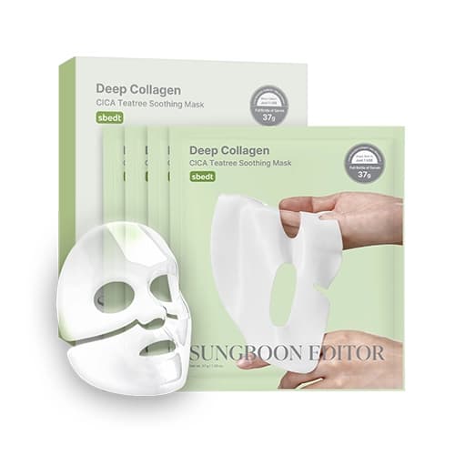 Гидрогелевые маски (успокаивающий эффект) Deep Collagen Cica Teatree Soothing Mask ( )