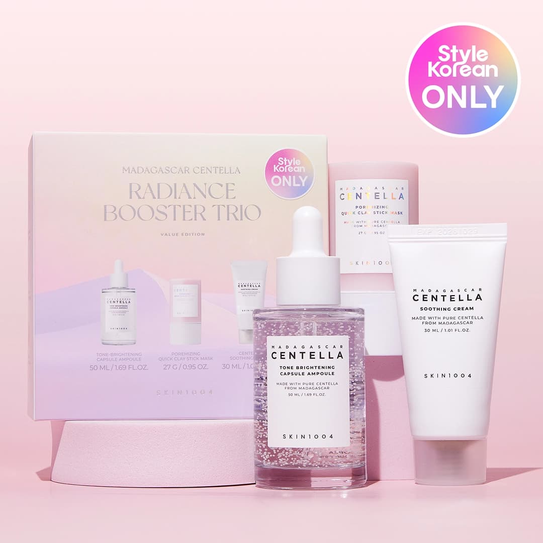 Набор для сияния кожи Madagascar Centella Radiance Booster Trio (Ampoule + Mask + Cream)