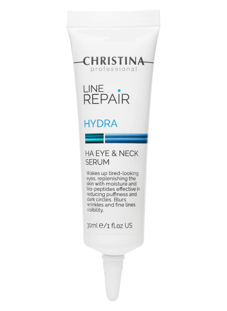 Сыворотка для кожи вокруг глаз и шеи с гиалуроновой кислотой Hydra HA Eye & Neck Serum Line Repair Christina
