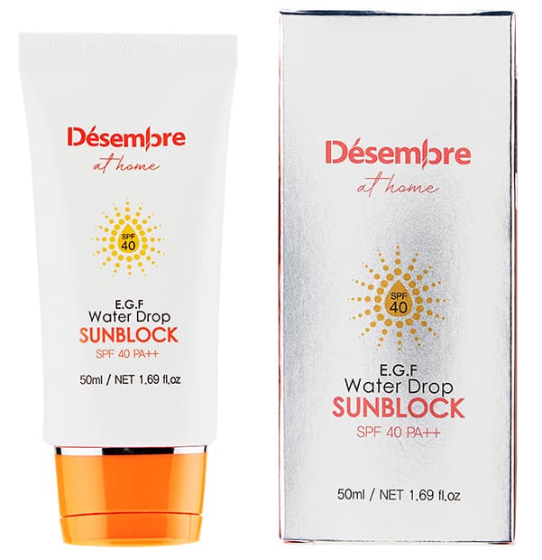 Солнцезащитный крем для лица СПФ 40 AT Home E.G.F Water DROP Sunblok SPF40 Desembre