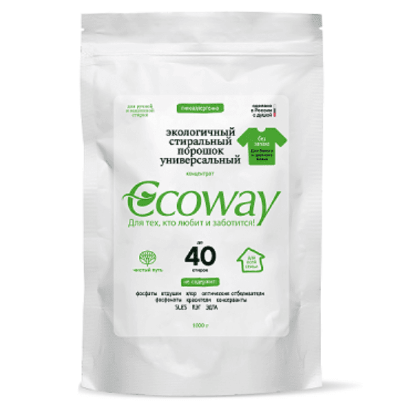 Экологический стиральный порошок универсальный дой-пак Retro ECOWAY