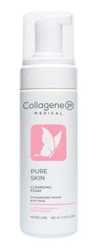 Очищающая пенка для лица PURE SKIN,Medical Collagene 3D
