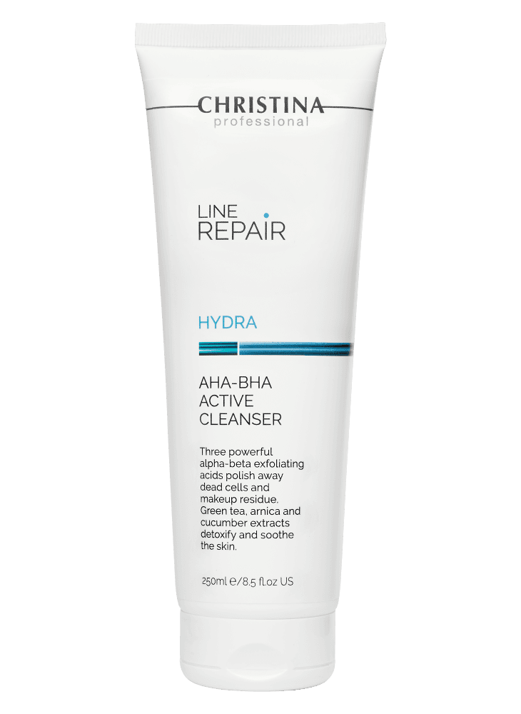 Очищающий активный гель с AHA-BHA кислотами Hydra AHA-BHA Active Cleanser Line Repair Christina