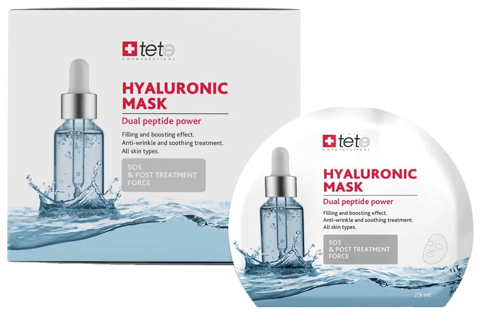 Маска тканевая BOX Hyaluronic Mask SOS and Post treatment force Tetе Cosmeceutical