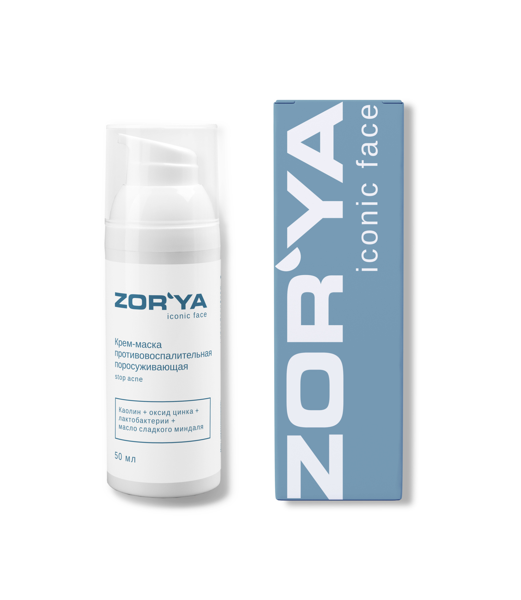 Крем-маска противовоспалительная поросуживающая Stop acne Zor'ya
