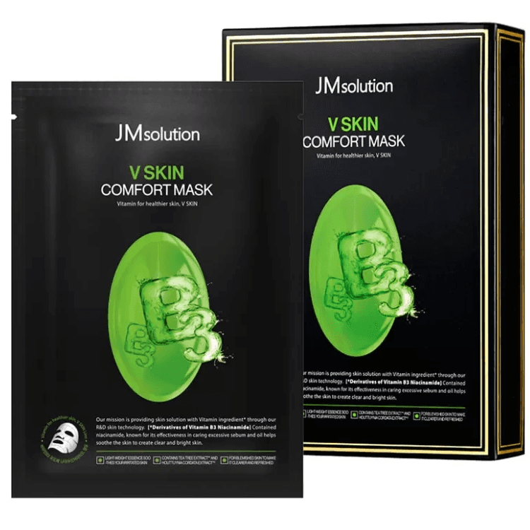 Тканевая маска для сияния кожи лица с витамином B3 (ниацинамидом) V SKIN COMFORT MASK (VITAMIN B3)