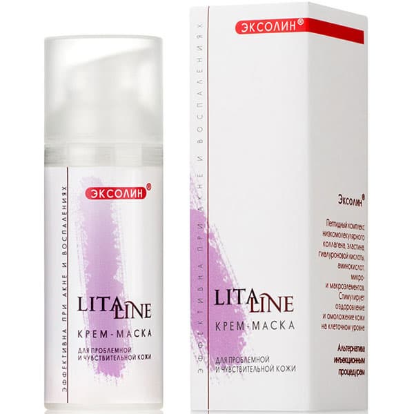 Крем-Маска для проблемной и чувствительной кожи Litaline