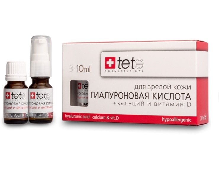 Гиалуроновая кислота + Кальций и Витамин D (3 х 10 мл.) Tetе Cosmeceutical
