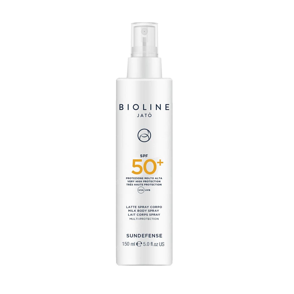 Молочко-спрей для тела SPF-50 высокой степени защиты Sundefense Bioline