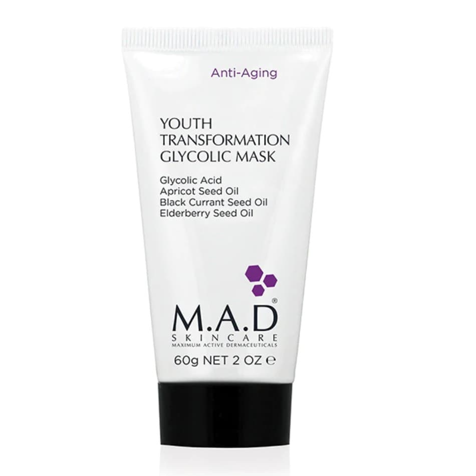 Омолаживающая маска с гликолевой кислотой Youth Transformation Glycolic Mask M.A.D Skincare
