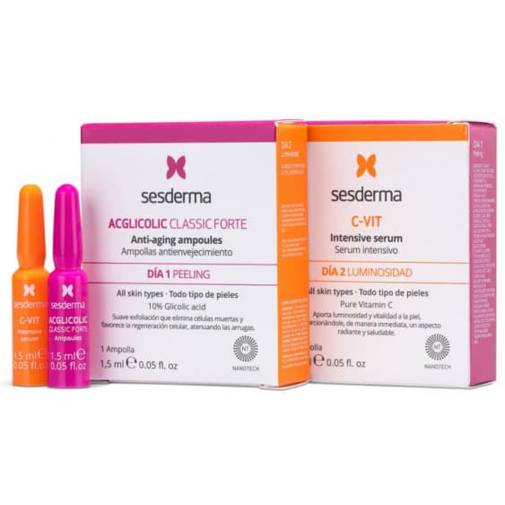 Набор для домашнего пилинга "Сияние" Treatment Flash Peeling+Luminosity Sesderma 2*