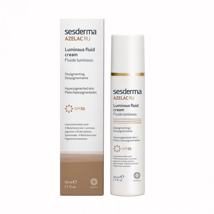 Флюид для сияния кожи Azelac RU Luminous Fluid Cream SPF50 Sesderma