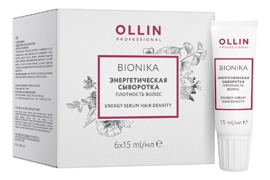 Энергетическая сыворотка "Плотность волос" Bionika Ollin 6х