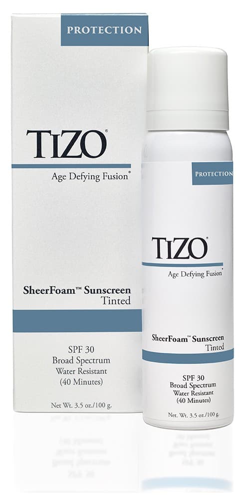 Спрей солнцезащитный для лица и тела SheerFoam Sunscreen SPF 30 c оттенком TIZO