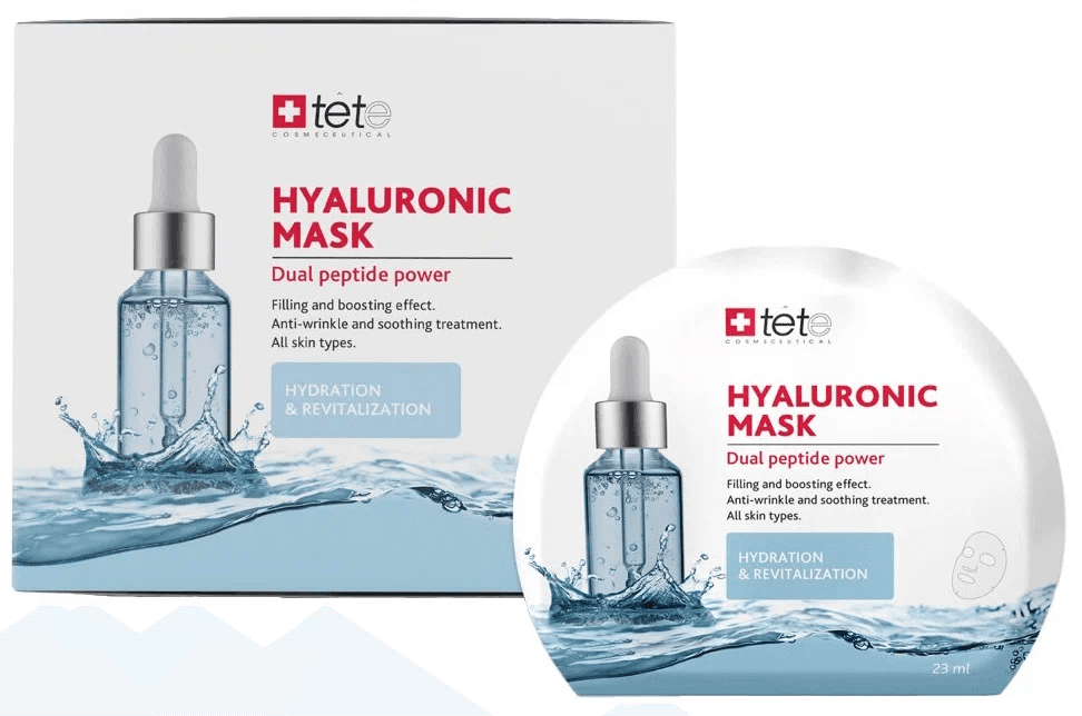 Маска тканевая BOX Hyaluronic Mask Hydration & Revitalization Tetе Cosmeceutical