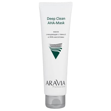 Маска очищающая с глиной и AHA-кислотами для лица Deep-Clean AHA-Mask Aravia Professional