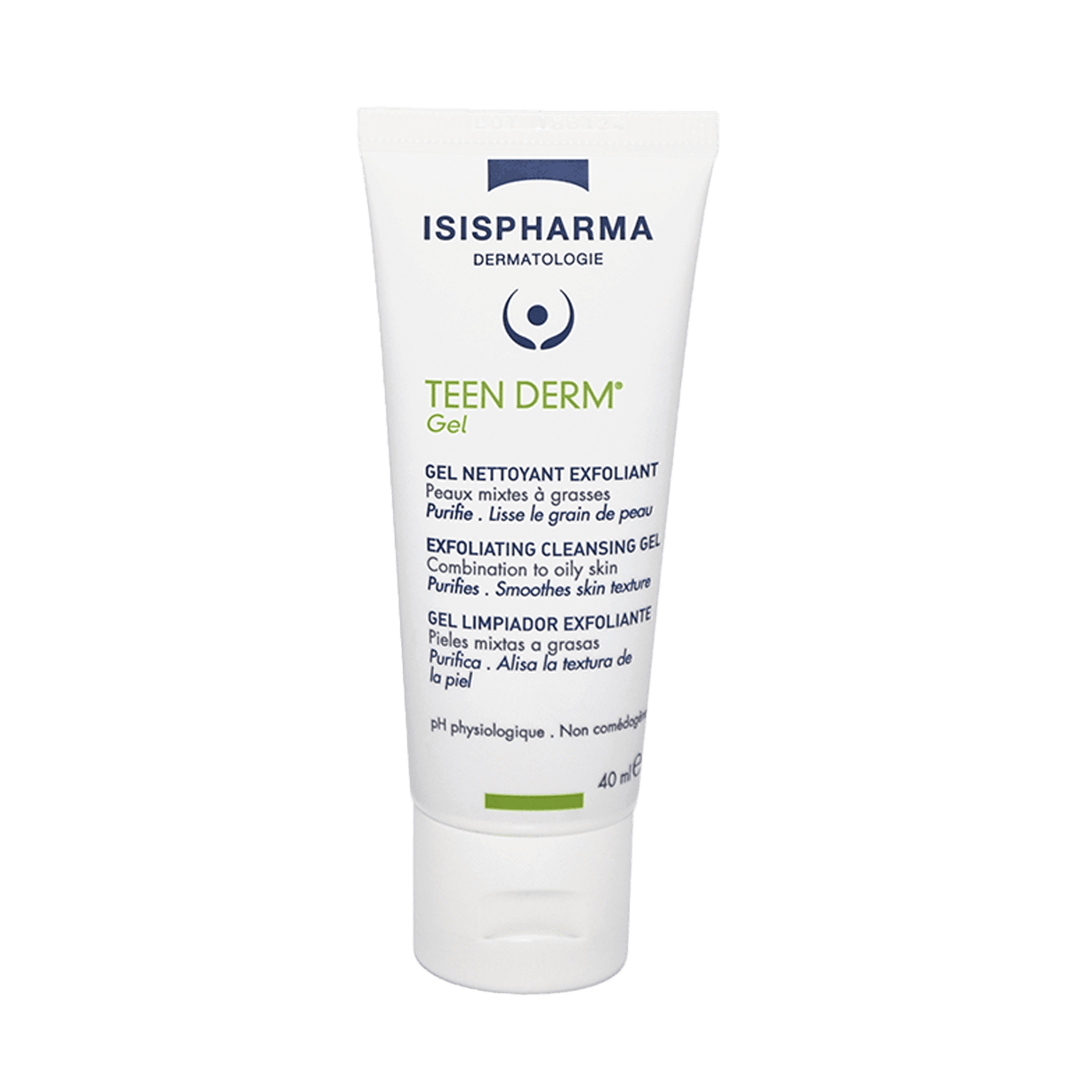 Гель для умывания от прыщей и акне очищающий и отшелушивающий TEEN DERM Gel IsisPharma