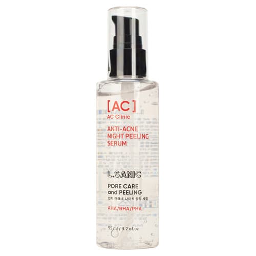 AC clinic anti-acne night peeling serum with AHA, BHA, PHA acids Обновляющая и отшелушивающая сыворотка-пилинг с кислотами