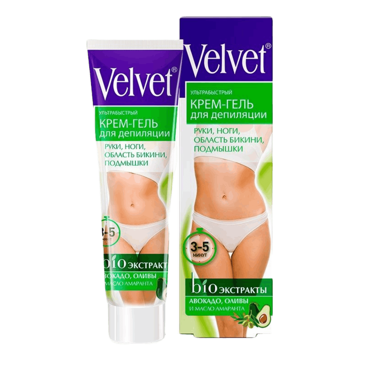 Ультрабыстрый крем-гель для депиляции, , Velvet