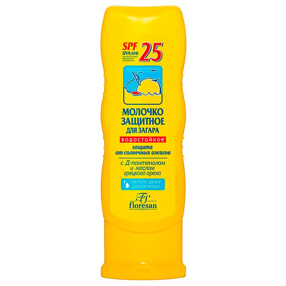Молочко защитное для загара водостойкое SPF25, , FLORESAN