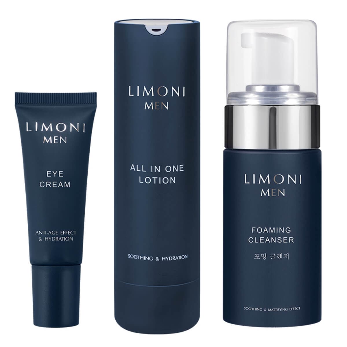 All In One Set (Лосьон , пенка для умывания 100 мл, крем для век 25 мл), LIMONI MEN