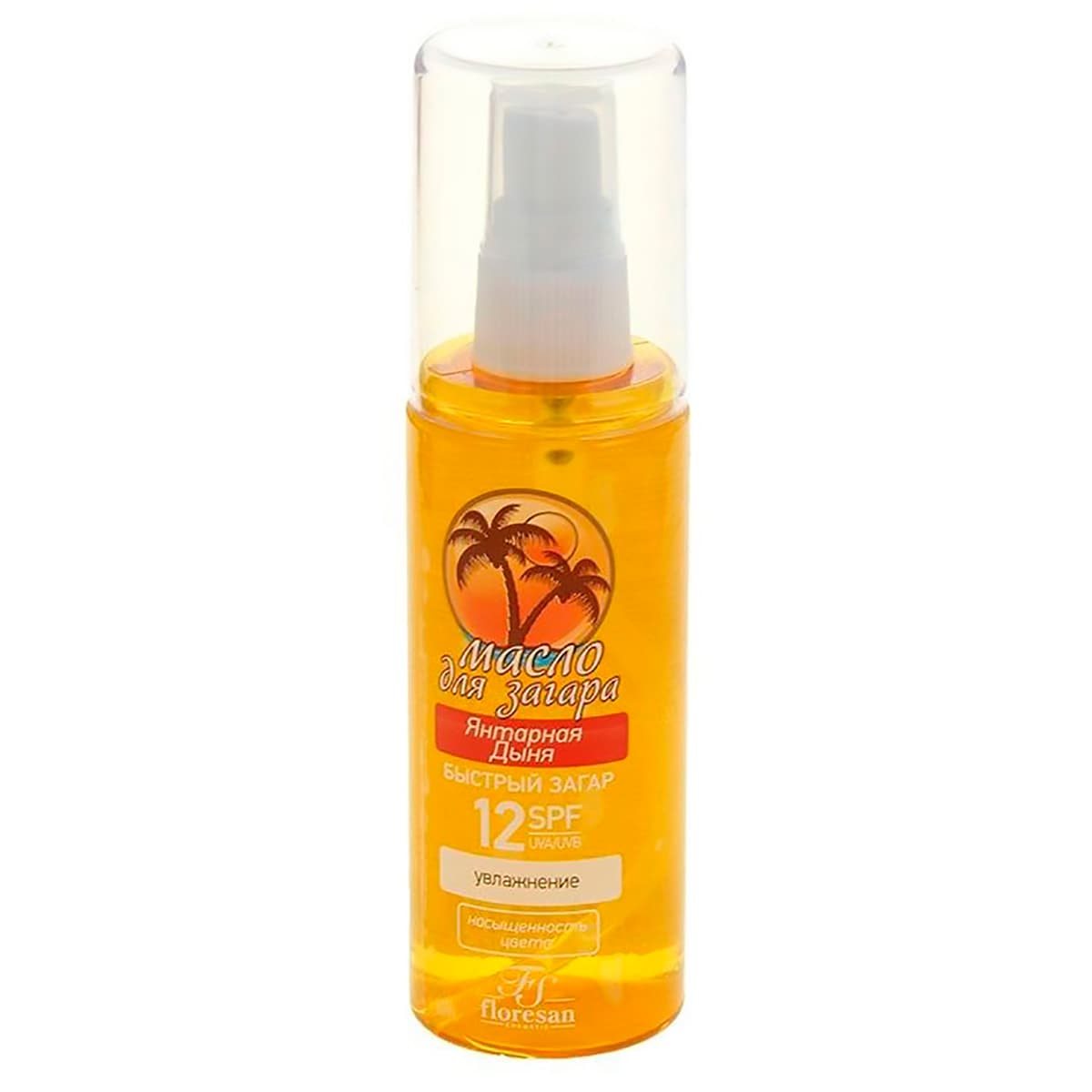 Масло для загара Янтарная дыня SPF12, , FLORESAN
