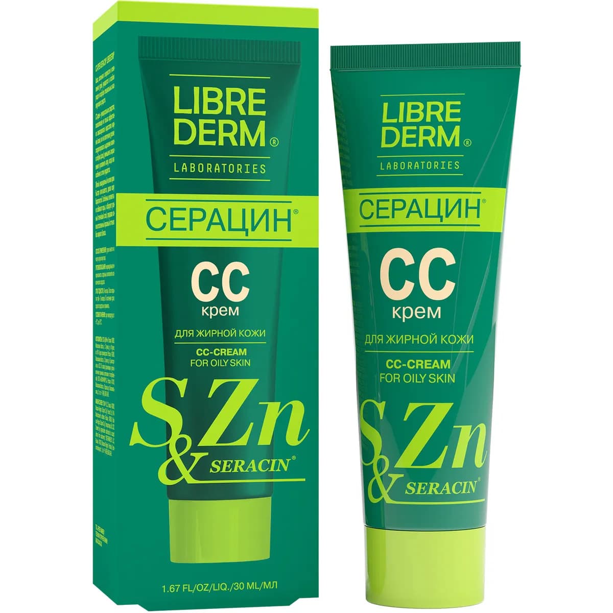 Серацин CC-крем для жирной кожи, , Librederm