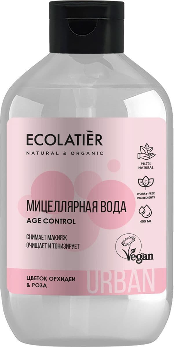 Мицеллярная вода для снятия макияжа цветок орхидеи & роза, , Ecolatier