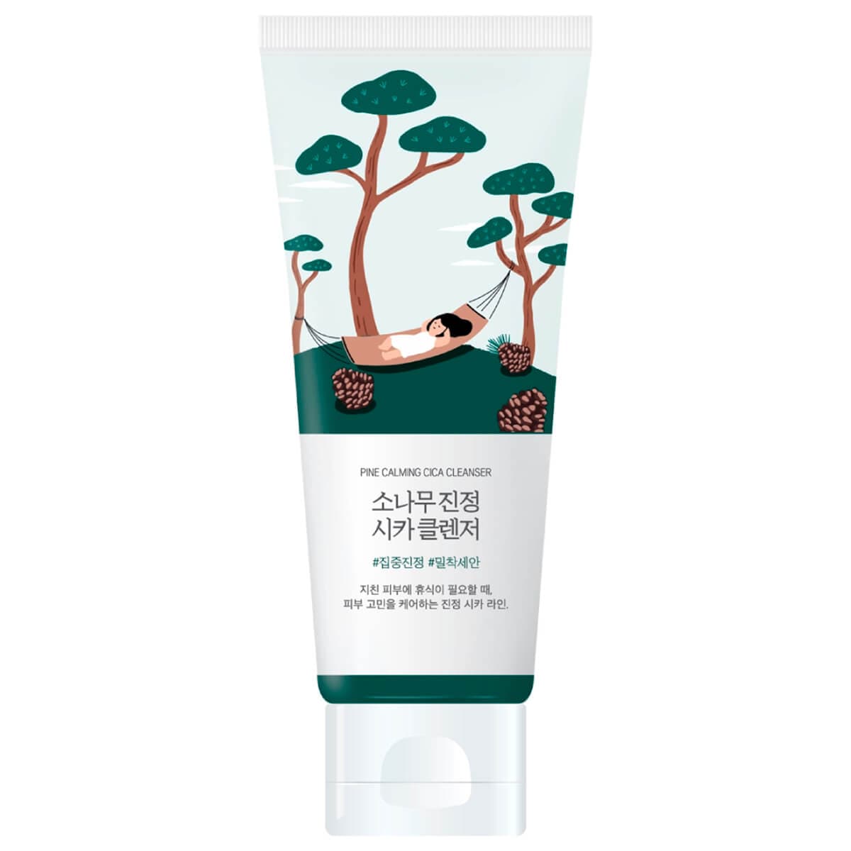Очищающая пенка с экстрактом сосны и цинтеллы Pine Calming Cica Cleanser, , ROUND LAB