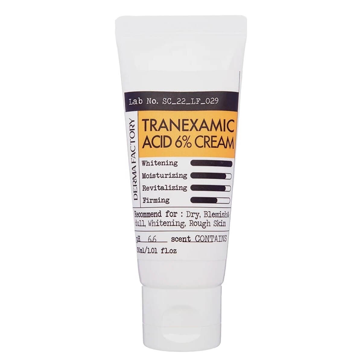 Отбеливающий крем для лица с 6% транексамовой кислотой, , Derma Factory