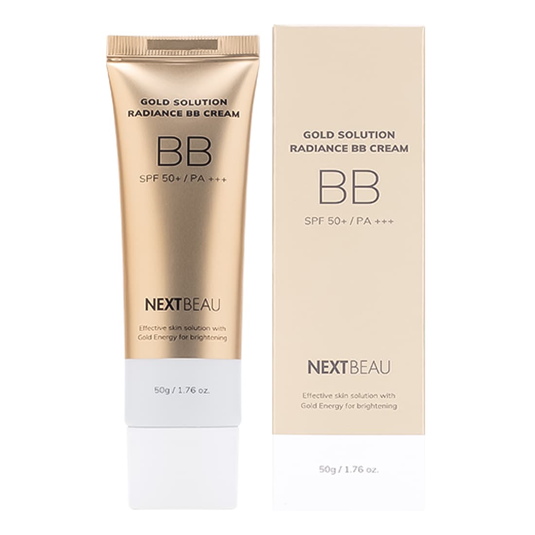 Освежающий BB-крем с золотом 02 Натуральный бежевый, SPF50+/PA+++, , NEXTBEAU