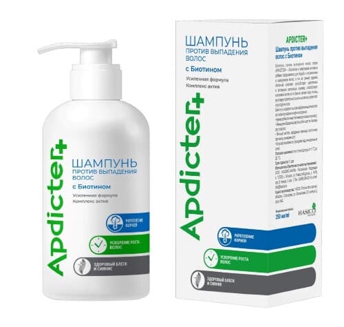 Apdicter+ шампунь против выпадения волос с биотином
