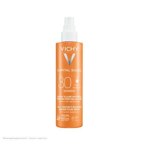 VICHY CAPITAL SOLEIL СПРЕЙ-ФЛЮИД СОЛНЦЕЗАЩИТНЫЙ ЛЕГКИЙ CELL PROTECT