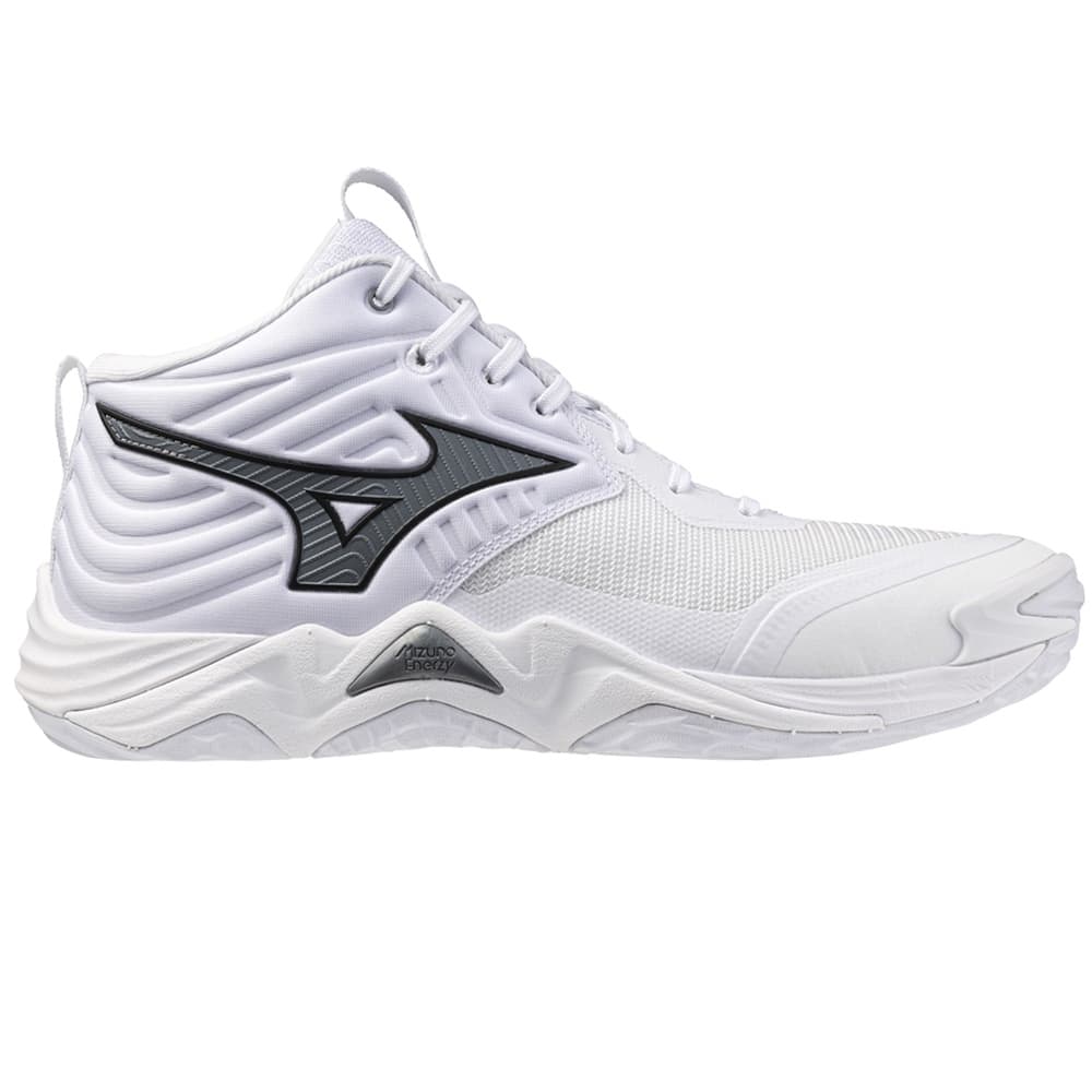 Mizuno WAVE MOMENTUM ELITE MID Кроссовки волейбольные Белый/Серый