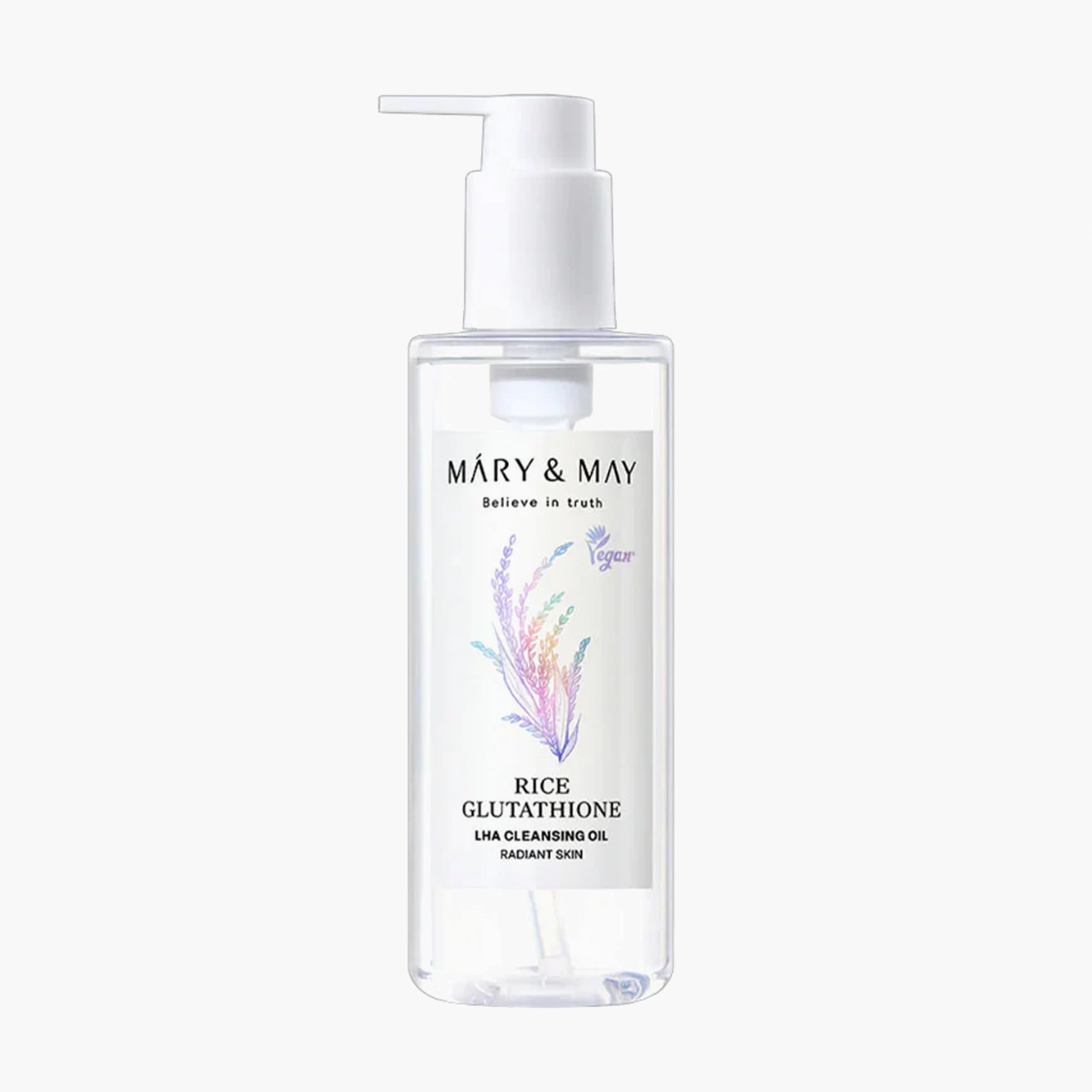 (Для Онлайн Продаж)Масло очищающее с глутатионом | Mary&May Rice Glutathione LHA Cleansing Oil