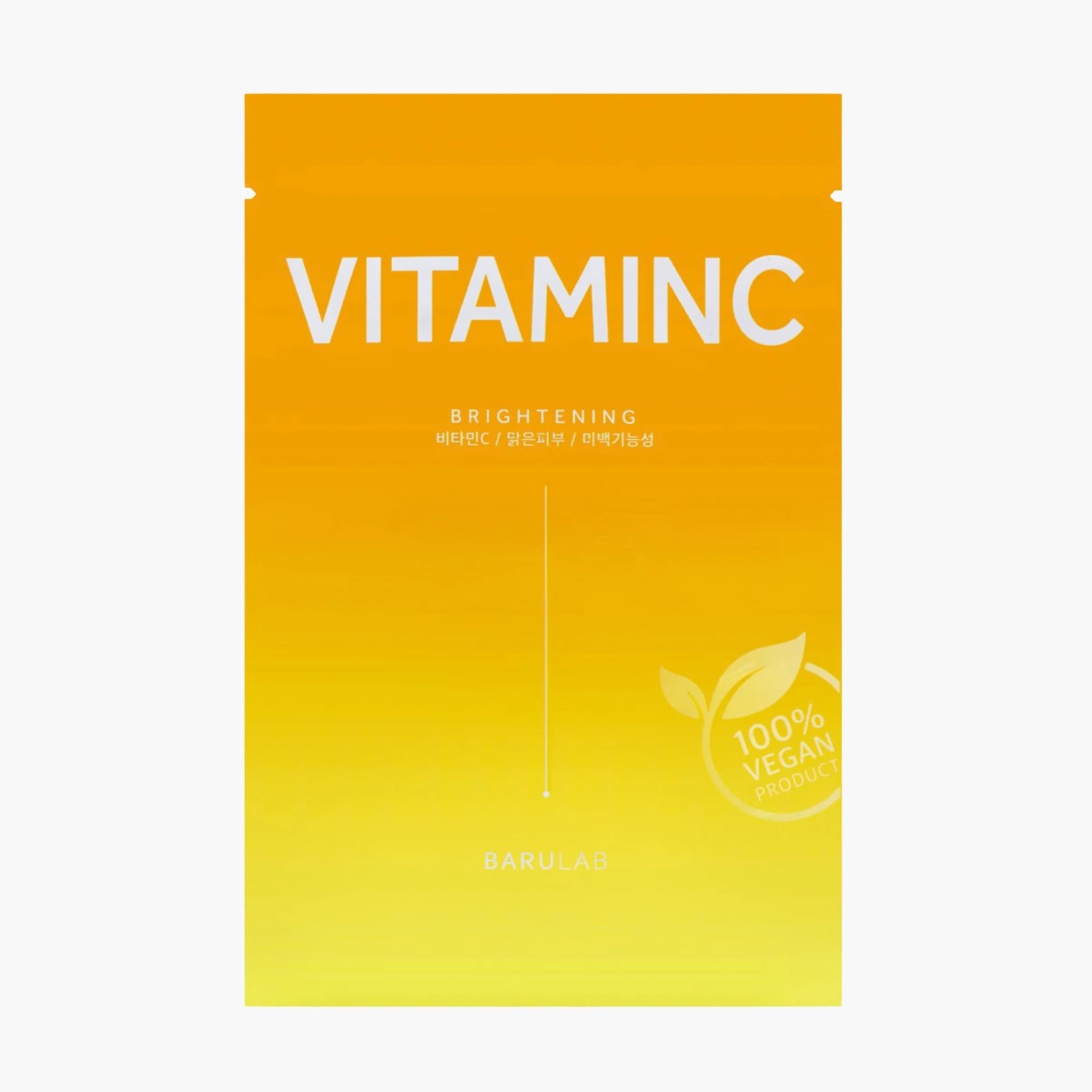 Маска тканевая веганская осветляющая с витамином С | Barulab The Clean Vegan Vitamin C Mask