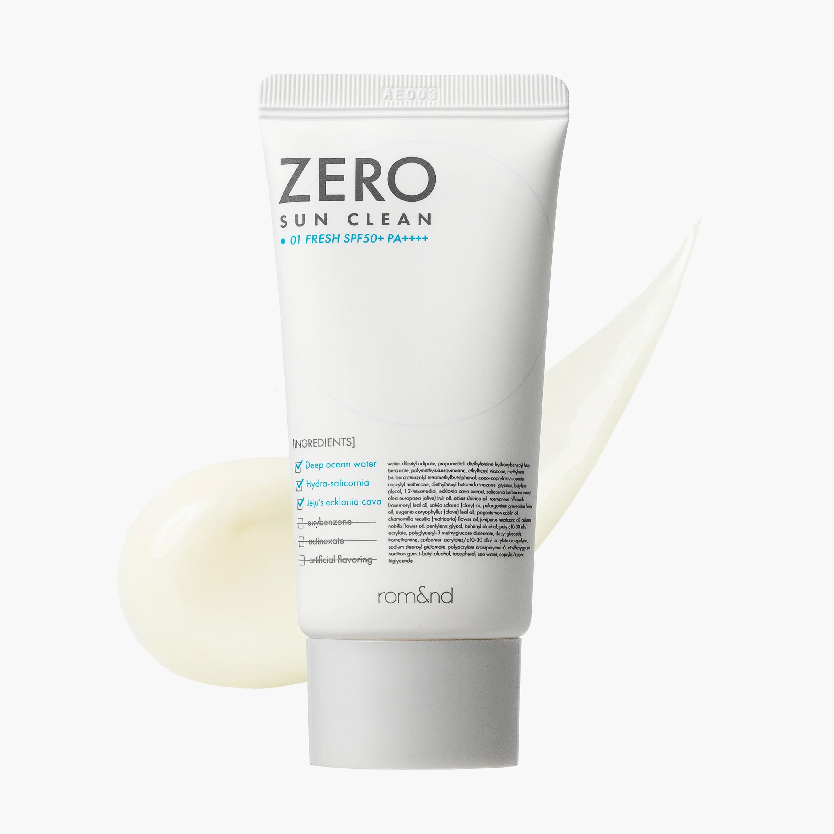 Крем солнцезащитный лёгкий освежающий | Rom&nd Zero Sun Clean 01 Fresh SPF50+ PA++++