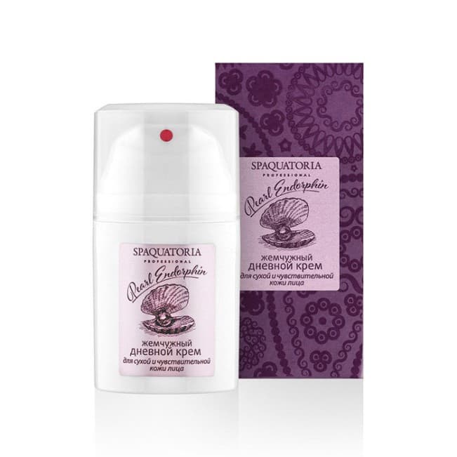Жемчужный дневной крем для сухой и чувствительной кожи лица Pearl Endorphin (