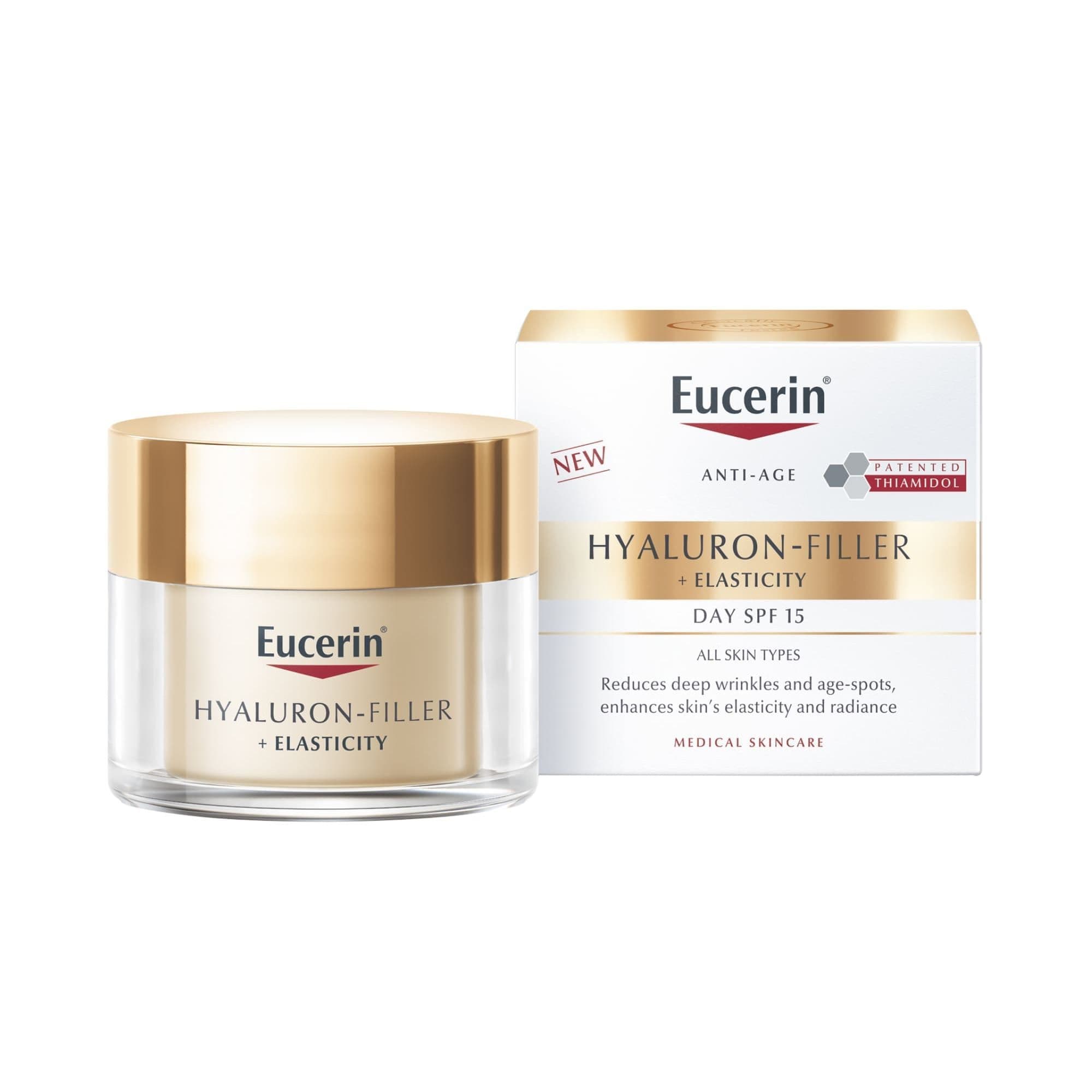 Крем для дневного ухода за кожей Hyaluron-Filler+Elasticity Eucerin/Эуцерин банка (69675)