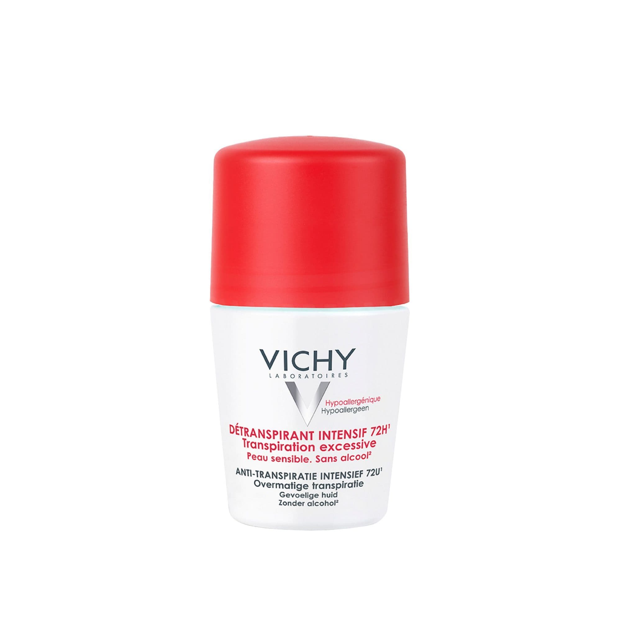 Vichy Шариковый дезодорант анти-стресс от повышенного потоотделения, роликовый антиперспирант с защитой 72 часа от запаха пота для женщин и мужчин