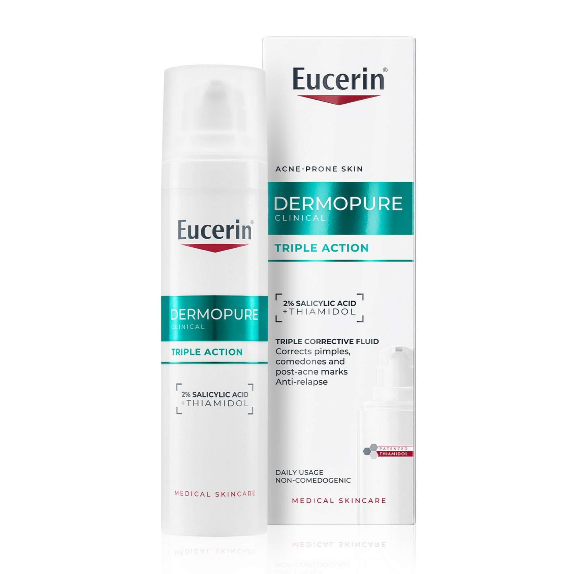 Сыворотка для жирной и проблемной кожи с тройным действием DermoPURE Eucerin/Эуцерин фл. (66862)