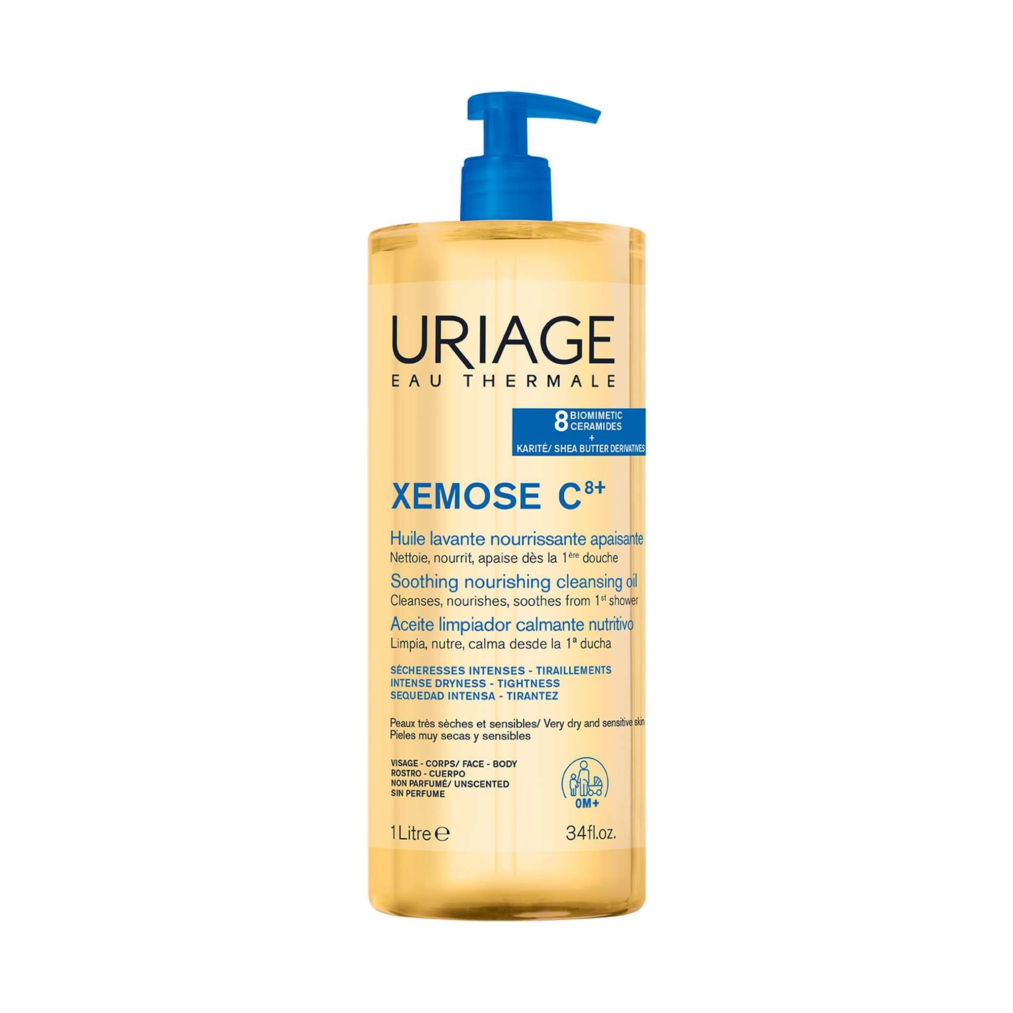 Масло для лица и тела очищающее успокаивающее Xemose Uriage/Урьяж помпа
