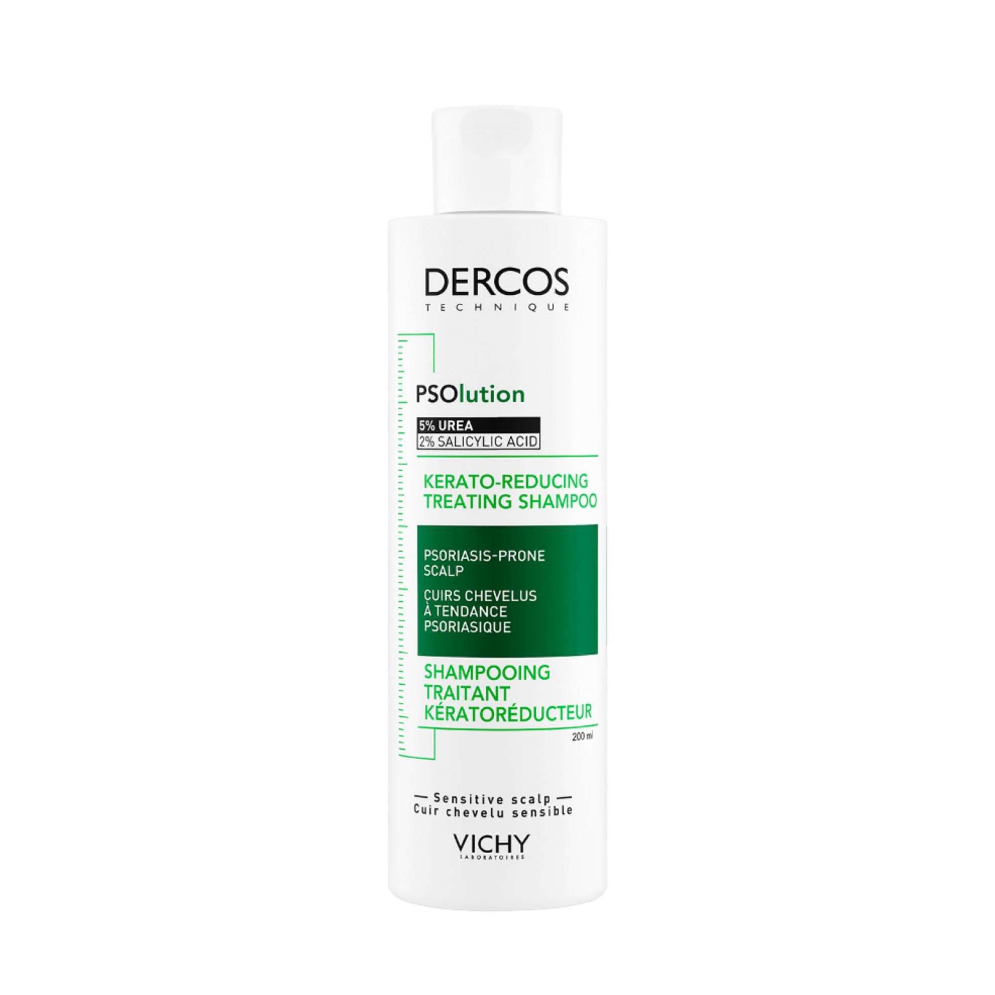 Шампунь для кожи головы склонной к псориазу кераторегулирующий Dercos PSOlution Vichy/Виши фл