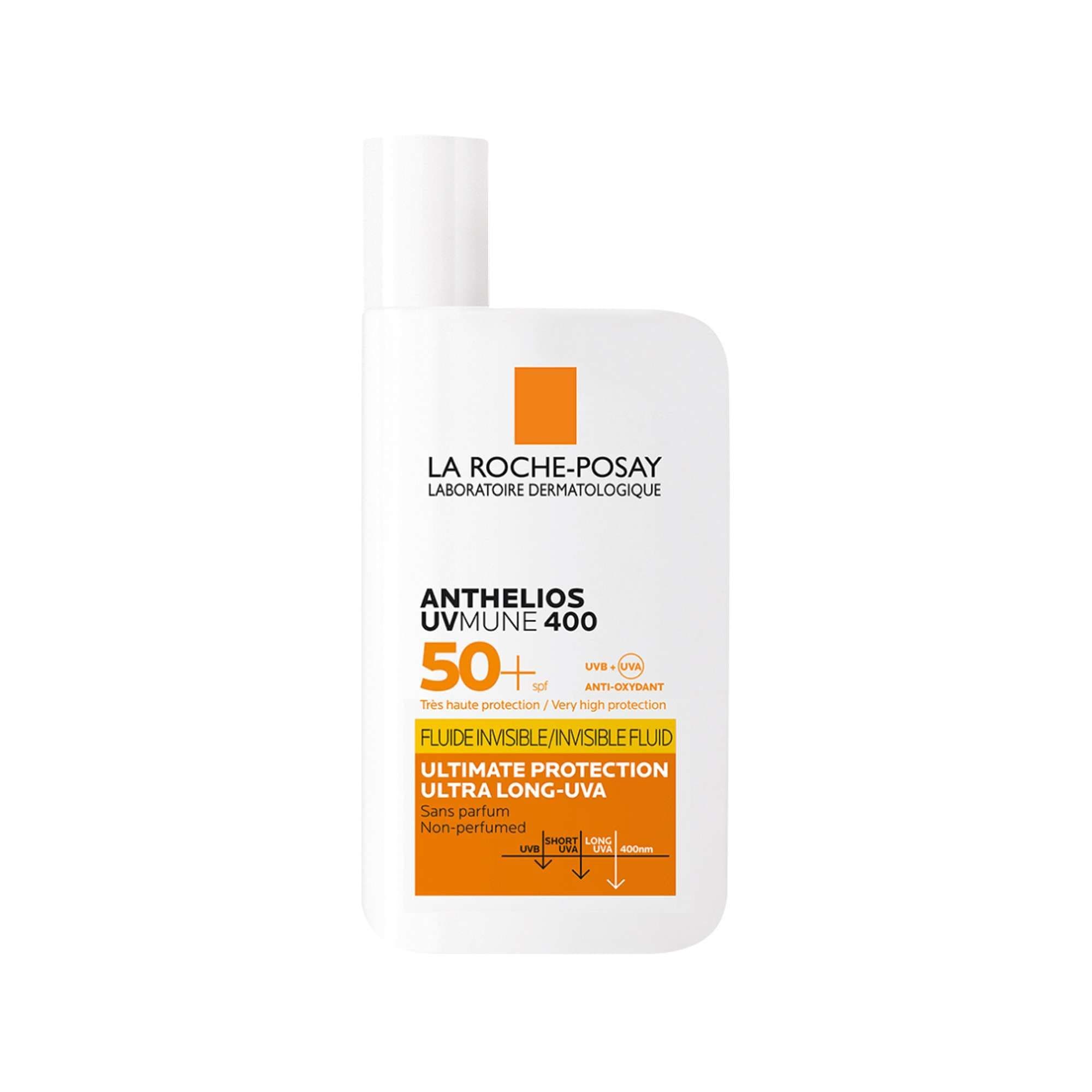 La Roche-Posay Anthelios UVMUNE 400 SPF 50+ Невидимый солнцезащитный крем-флюид для лица и кожи вокруг глаз