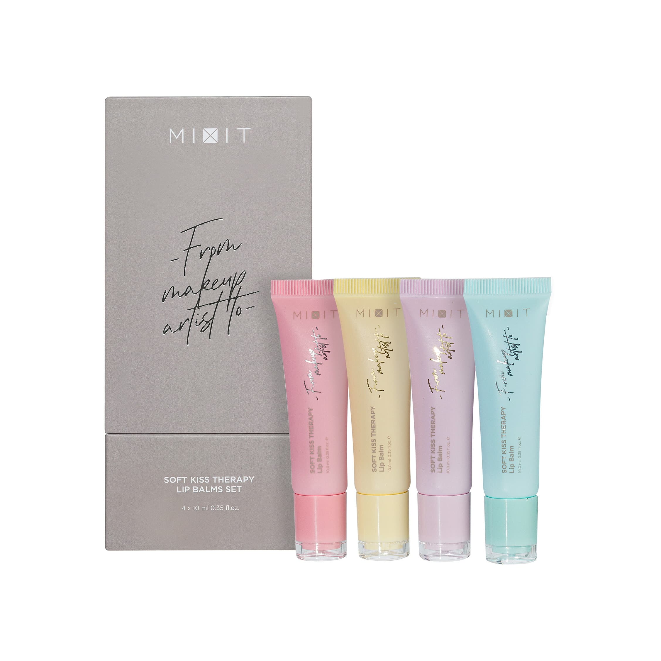 Mixit Make Up Набор ухаживающих бальзамов для губ Soft Kiss Therapy Lip Balms Set 1 уп